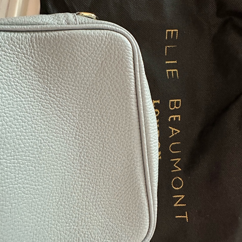 Elie Beaumont of London light blue leather crossbody bag